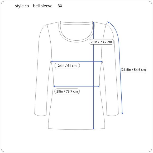 Style & Co Womans Plus Size 3X Bohemian Design Bell Sleeve Blouse Top Tassles - Picture 3 of 6